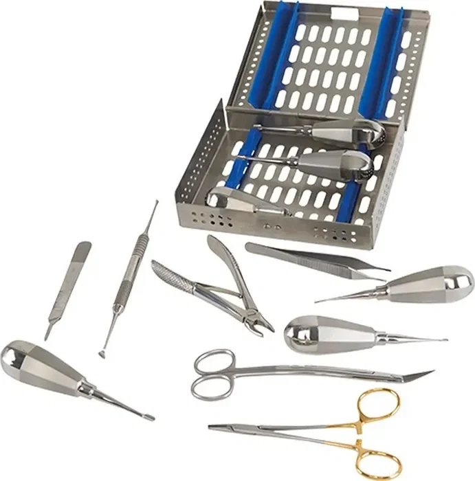 kruuse Juego de Elevadores para Extracción Dental con 12 Piezas de Acero Inoxidable, Incluye Elevadores, Pinzas y Tijeras kruuse Juego de Elevadores para Extracción Dental con 12 Piezas de Acero Inoxidable, Incluye Elevadores, Pinzas y Tijeras