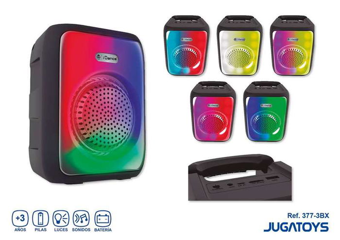 iDance Altavoz Bluetooth con Luz, Incluye Cable Cargador