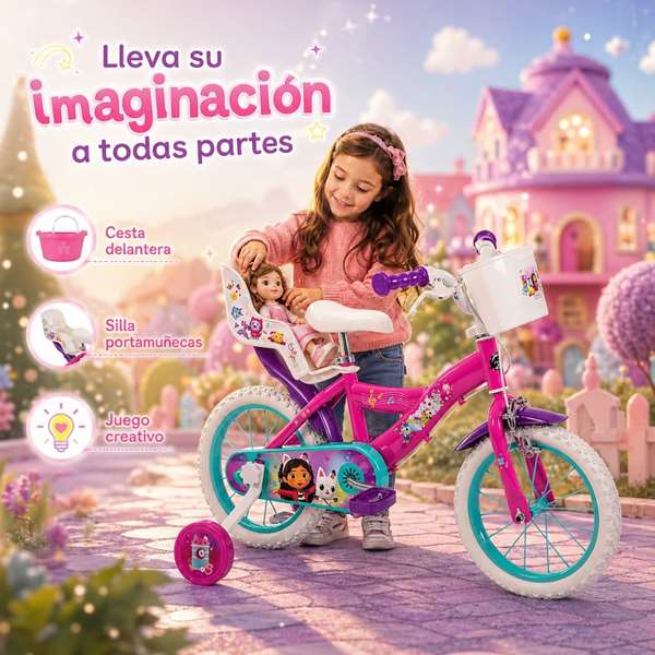 Toimsa Bicicleta Gabby Dollhouse 14" (4/6 años)