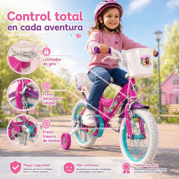 Toimsa Bicicleta Gabby Dollhouse 14" (4/6 años)