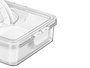 Kinvara Caja Hermética con Asa Blanca 3.2L Plástico PET/PP 31x24x7 cm (Set de 12)