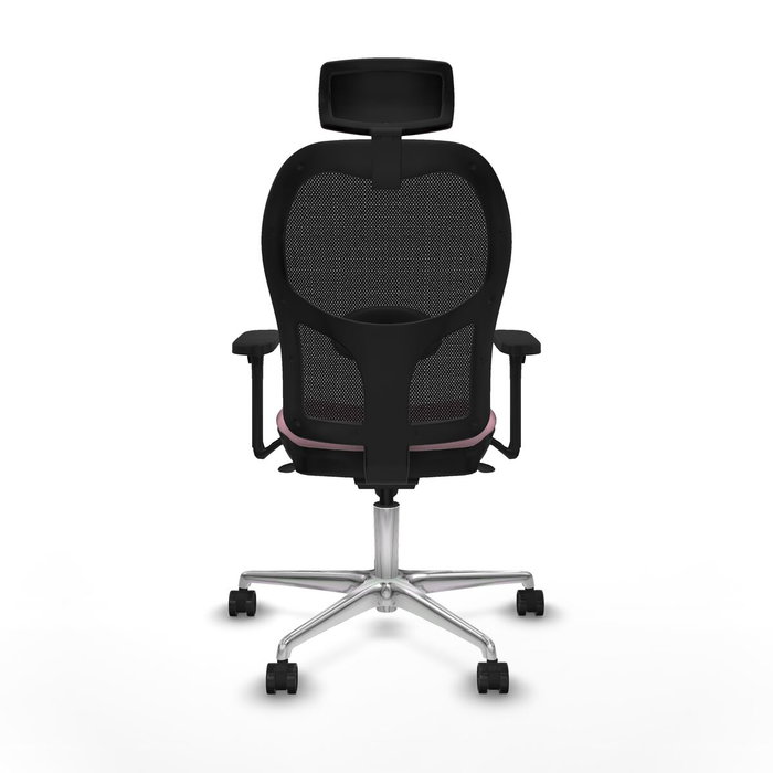 PIQUERAS Y CRESPO Silla de oficina Jorquera con mecanismo Sincro, Tela Rosa y Malla Negra PIQUERAS Y CRESPO Silla de oficina Jorquera con mecanismo Sincro, Tela Rosa y Malla Negra