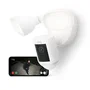 Ring Spotlight Cam Pro Wired - Cámara de Seguridad Exterior IP65, 2K (1080p), Visión Nocturna, Wi-Fi, Luz y Sirena Integradas, Blanca, Montaje en Techo/Pared