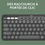 Logitech Pebble Keys 2 M380s Teclado inalámbrico Bluetooth Grafito