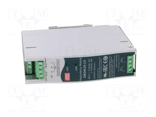 MEAN WELL DRDN20-24 Módulo de redundancia para carril DIN 24VDC 20A