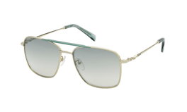 Zadig&Voltaire SZV337-560492 Gafas de sol con detalles dorados y cristal verde