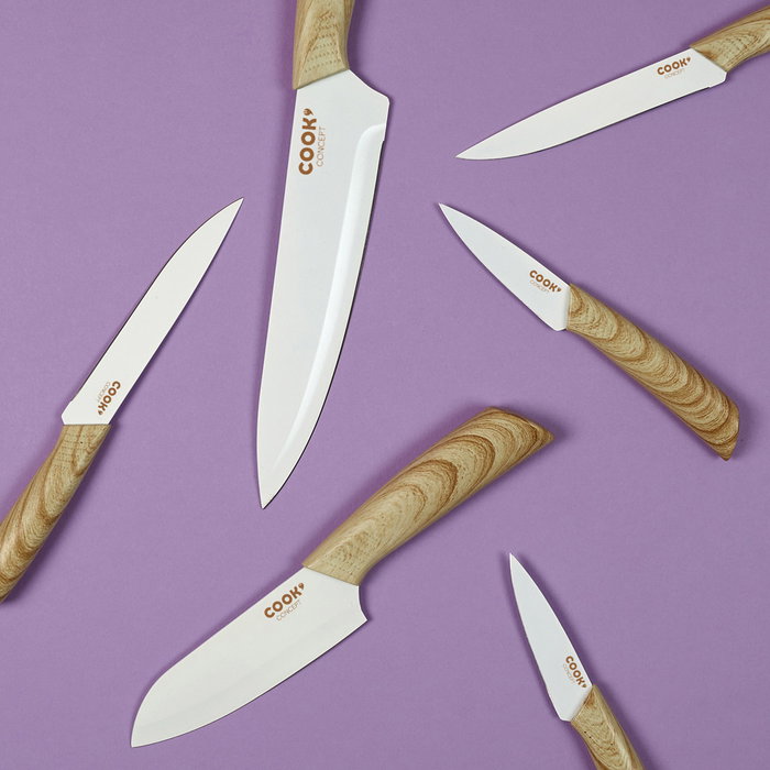 Cook Concept Cuchillo Santoku 13 cm Acero Inoxidable Antiadherente Mango Ergonómico Cook Concept Cuchillo Santoku 13 cm Acero Inoxidable Antiadherente Mango Ergonómico