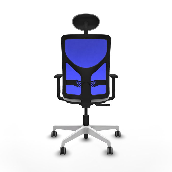 PIQUERAS Y CRESPO Silla de oficina Motilla con mecanismo Sincro, Blanco y Azul PIQUERAS Y CRESPO Silla de oficina Motilla con mecanismo Sincro, Blanco y Azul