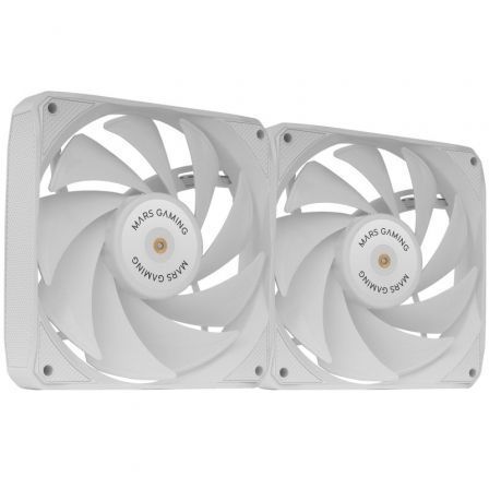 Mars Gaming MF-NCLX2 Pack 2 Ventiladores 12cm PWM FDB Hidráulicos 12dB 72 CFM Blanco