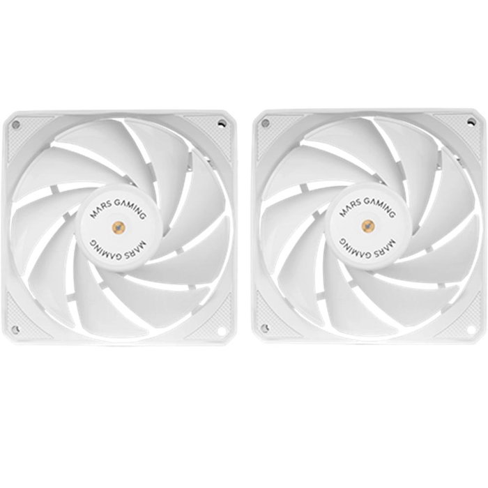 Mars Gaming Pack 2 Ventiladores MF-NCLX2 120mm Blanco