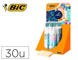 Bic Bolígrafo 4 Colores Decors Punta 1mm Expositor 30 Unidades