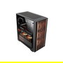 Mars Gaming Caja ATX Semitorre MCWOODC con Frontal de Madera y Lateral de Cristal Templado/Cromado para PC