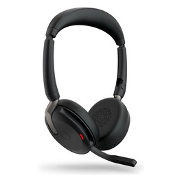 Jabra Evolve2 65 Flex Link380c UC Stereo Auriculares Inalámbrico y alámbrico para Oficina/Centro de llamadas Negro