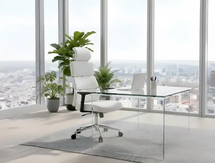 Q-connect Silla de Dirección Aurea Similpiel Gris, Alto Máximo 1400 mm, Ancho 520 mm, Profundo 510 mm, Ruedas Premium