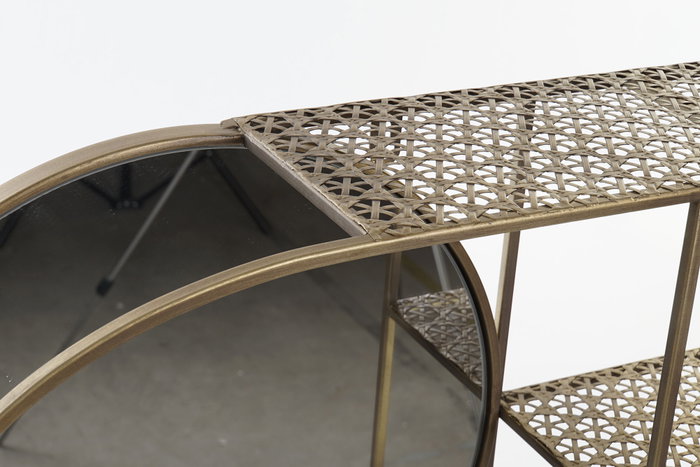 DKD Home Decor Espejo de Metal Dorado 80x35x13 cm