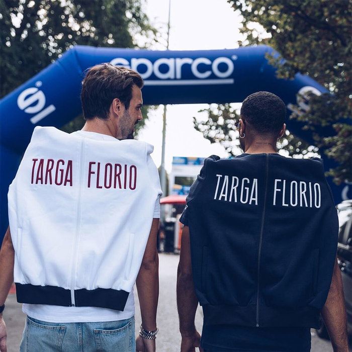Sparco Sudadera con Cremallera Targa Florio Azul Marino XL