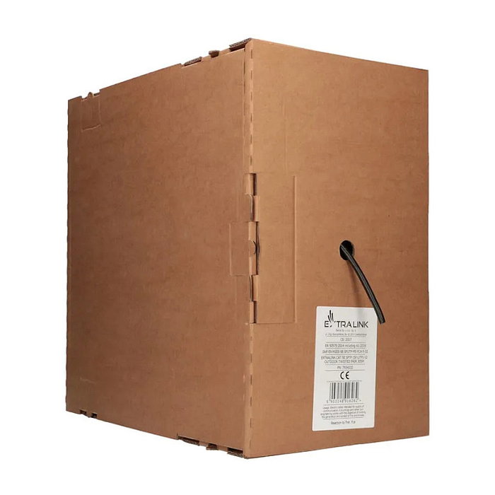 Extralink Cable de red CAT5E SFTP V2 Exterior 305m Negro
