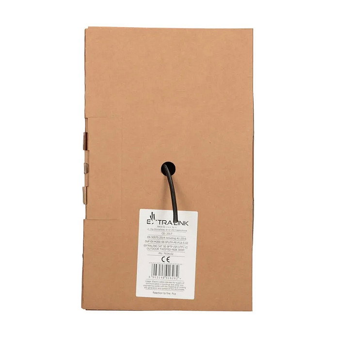 Extralink Cable de red CAT5E SFTP V2 Exterior 305m Negro