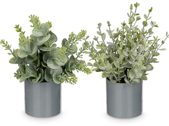 Ibergarden Maceta Cilindro Hojas Verde Plástico Cemento 10x18x10 cm (Set de 36)