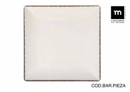 La Mediterranea Plato Llano 24 x 24 cm Elite Brillo (6 Unidades)