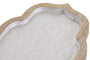 DKD Home Decor Bandeja Mango Nacarado Blanco 46x20x2,5 cm