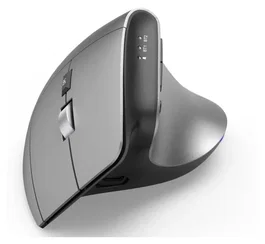 Hama EMW-700 Ratón Vertical Ergonómico Inalámbrico Triple Conexión Bluetooth y 2,4 GHz con Carga USB-C y RGB Antracita