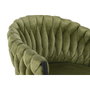 DKD Home Decor Taburete de Terciopelo Verde y Negro