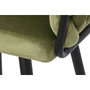DKD Home Decor Taburete de Terciopelo Verde y Negro