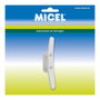 Micel 92572 Toldo TLD15 Polea Cornamusa 102mm Acero Acabado Blanco Rodamientos Interiores