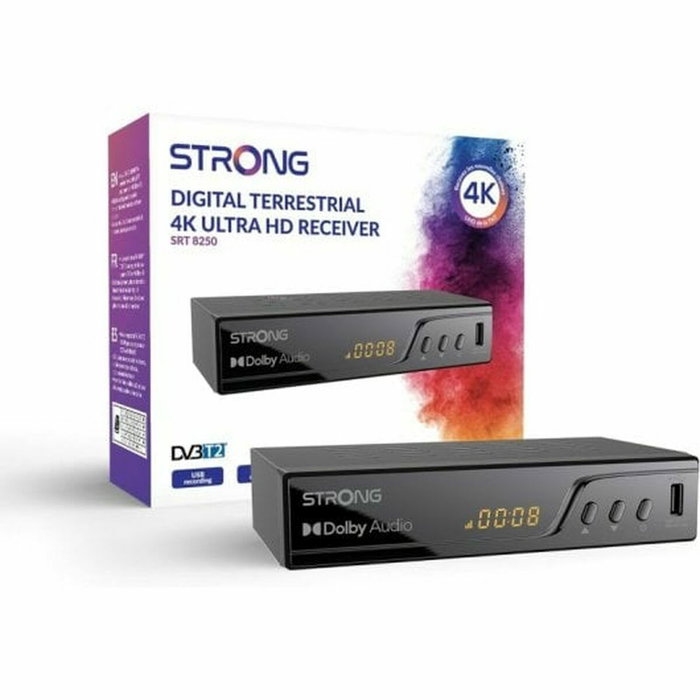 Strong SRT8250 Receptor Terrestre 4K Ultra HD Negro Strong SRT8250 Receptor Terrestre 4K Ultra HD Negro