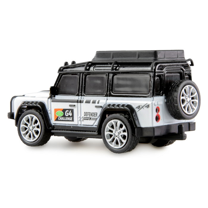 AMEWI 22678 Coche Todoterreno RC Die Cast 1:64 Metal Blanco, 2.4 GHz RTR con Batería Recargable, para +6 Años