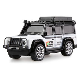 AMEWI 22678 Coche Todoterreno RC Die Cast 1:64 Metal Blanco, 2.4 GHz RTR con Batería Recargable, para +6 Años