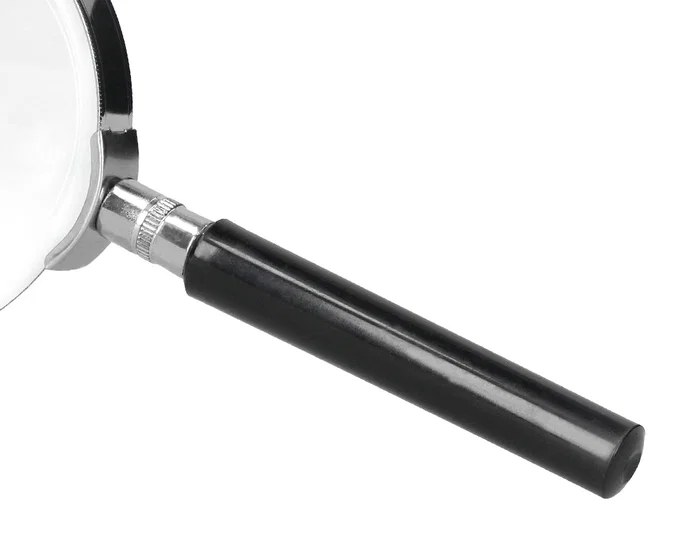 Q-connect Lupa Cristal Aro Metálico Mango Plástico Negro 75 mm 3 Aumentos