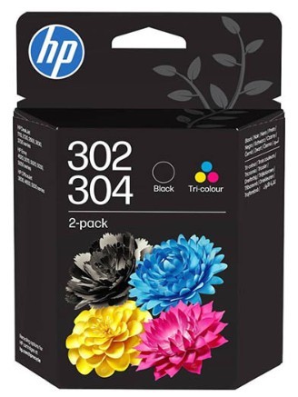 HP Pack de 2 Cartuchos de Tinta Originales 302/304 Negro y Tricolor