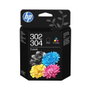 HP Pack de 2 Cartuchos de Tinta Originales 302/304 Negro y Tricolor