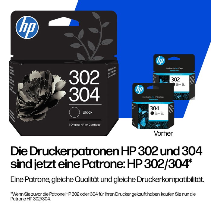 HP Pack de 2 Cartuchos de Tinta Original 302/304 Negro y Tricolor