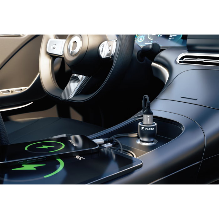 Varta Cargador de Coche 45 W con 1x USB-A y 1x USB-C PD Varta Cargador de Coche 45 W con 1x USB-A y 1x USB-C PD