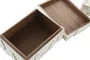 DKD Home Decor Set de 2 Joyeros de Resina y Hueso Blanco