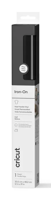 Cricut 2011775 Vinilo de Transferencia Térmica Afelpado - Negro, para Cricut Maker, Explore 3 & 4 y Maker 3 & 4, Hoja Individual