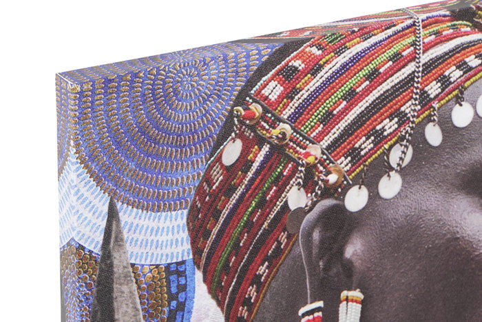 DKD Home Decor Cuadro Lienzo Africana Multicolor (Pack de 4) DKD Home Decor Cuadro Lienzo Africana Multicolor (Pack de 4)
