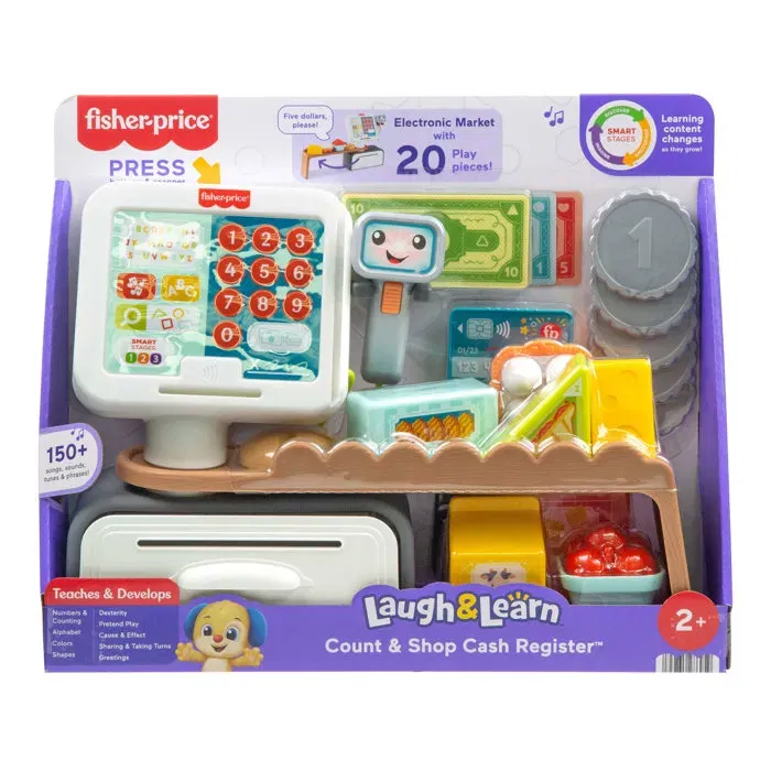Fisher-Price Mi Súper Caja Registradora Ríe y Aprende JGW97