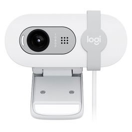 Logitech Brio 100 Cámara Web USB Full HD 1080p 30 fps, Micrófono Omnidireccional, Tapa de Privacidad, Campo de Visión 58°, Blanco