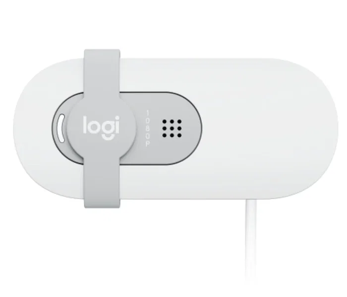 Logitech Brio 100 Webcam Full HD 1080p 2 MP USB con Micrófono Integrado y Tapa de Privacidad - Blanco (960-001617)