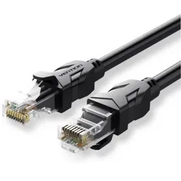 Vention IBEBV Cable de Red RJ45 UTP Cat.6 40m Negro Ancho de banda estable de 250 MHz, alta velocidad de 1000 Mbps