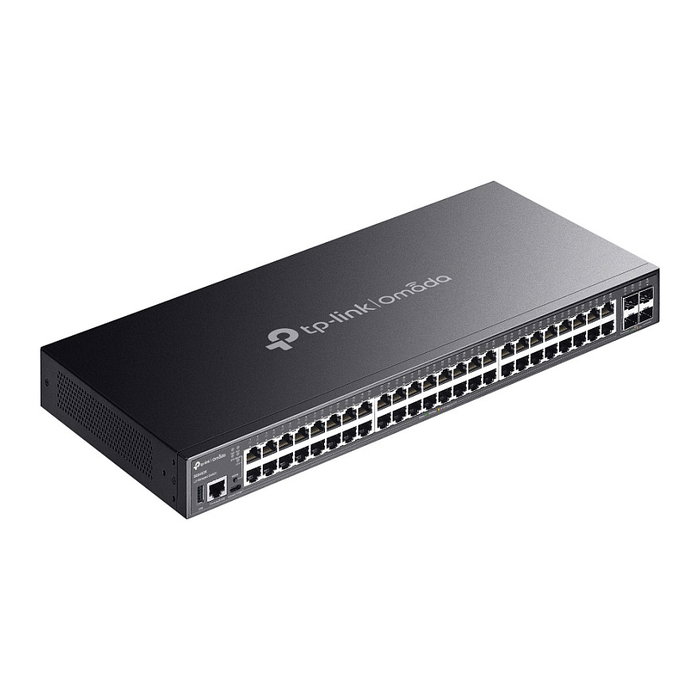 TP-Link Omada SG5452X Switch Gestionado L3, 48 Puertos Gigabit, 4 Ranuras SFP+ 10G, Apilable, Montaje en Rack