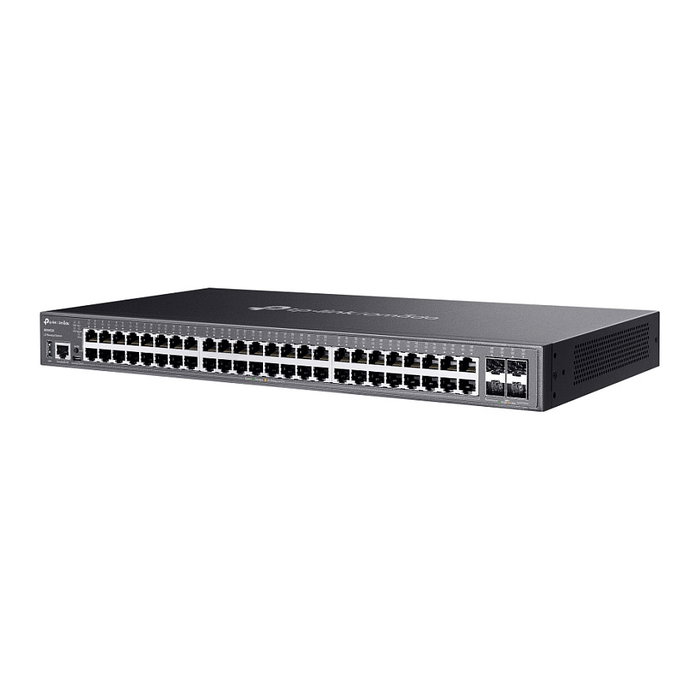 TP-Link Omada SG5452X Switch Gestionado L3, 48 Puertos Gigabit, 4 Ranuras SFP+ 10G, Apilable, Montaje en Rack