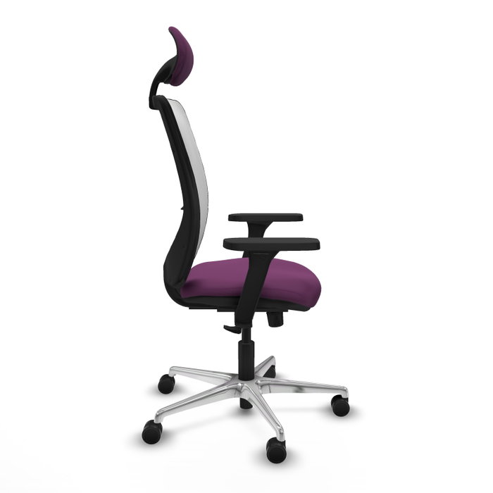 PIQUERAS Y CRESPO Silla de oficina Zulema con mecanismo Sincro, Morado y Blanco
