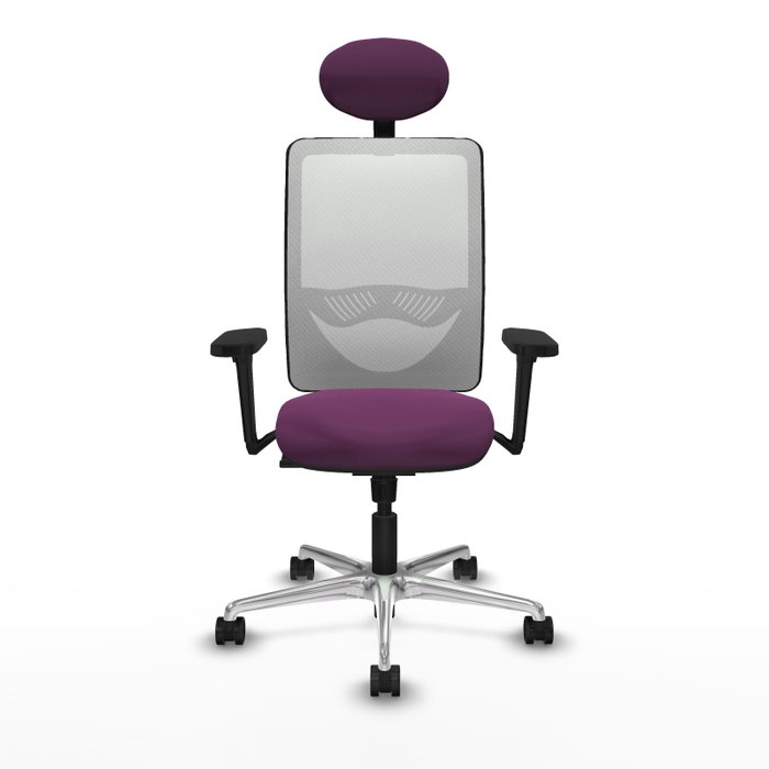 PIQUERAS Y CRESPO Silla de oficina Zulema con mecanismo Sincro, Morado y Blanco