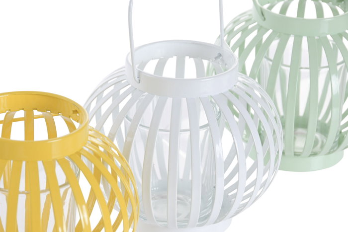 DKD Home Decor Portavelas de Metal y Cristal Surtidos 12x12x10 cm DKD Home Decor Portavelas de Metal y Cristal Surtidos 12x12x10 cm