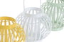DKD Home Decor Portavelas de Metal y Cristal Surtidos 12x12x10 cm